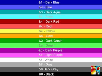 마인 크래프트 색깔 코드